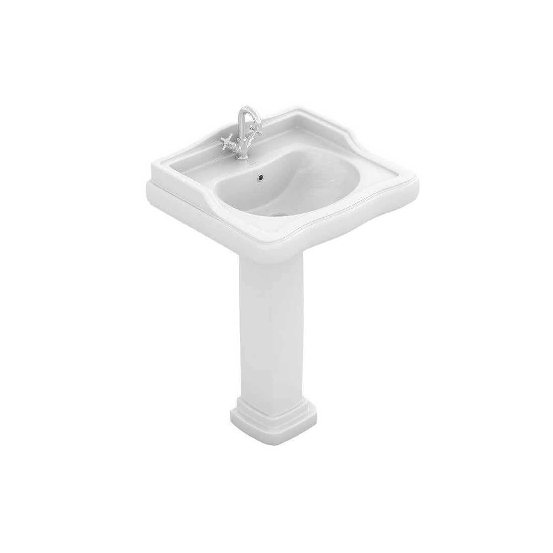 Lavabo vintage modelo Atenas con pedestal