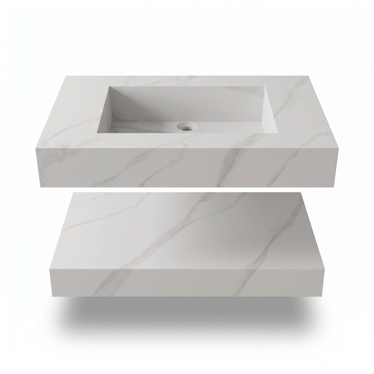 Lavabo suspendu avec plan Boreal