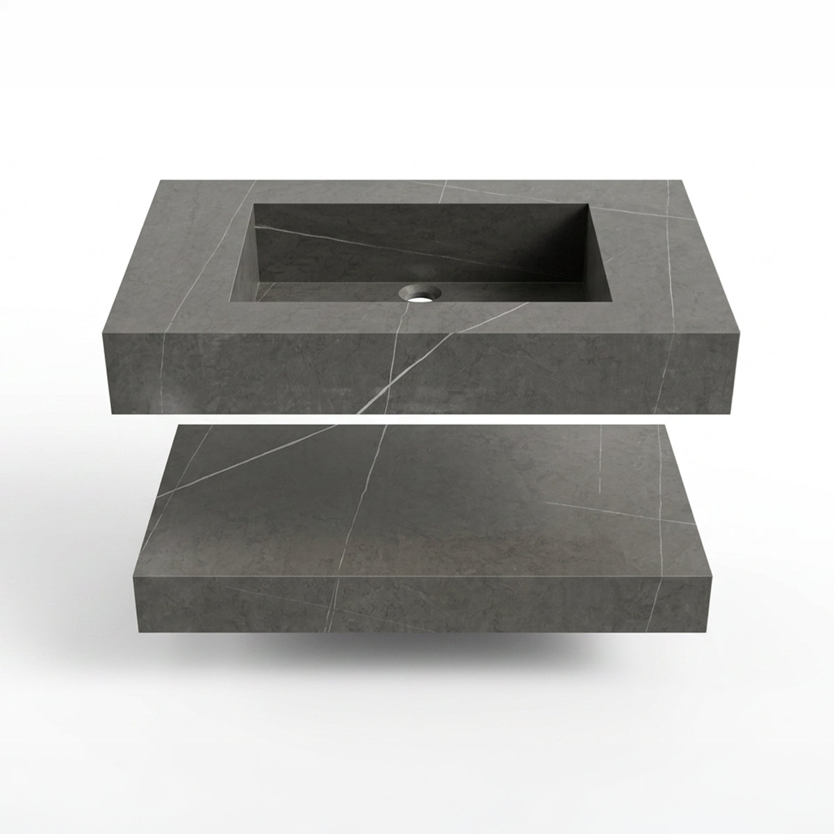 Lavabo suspendu avec plan Boreal
