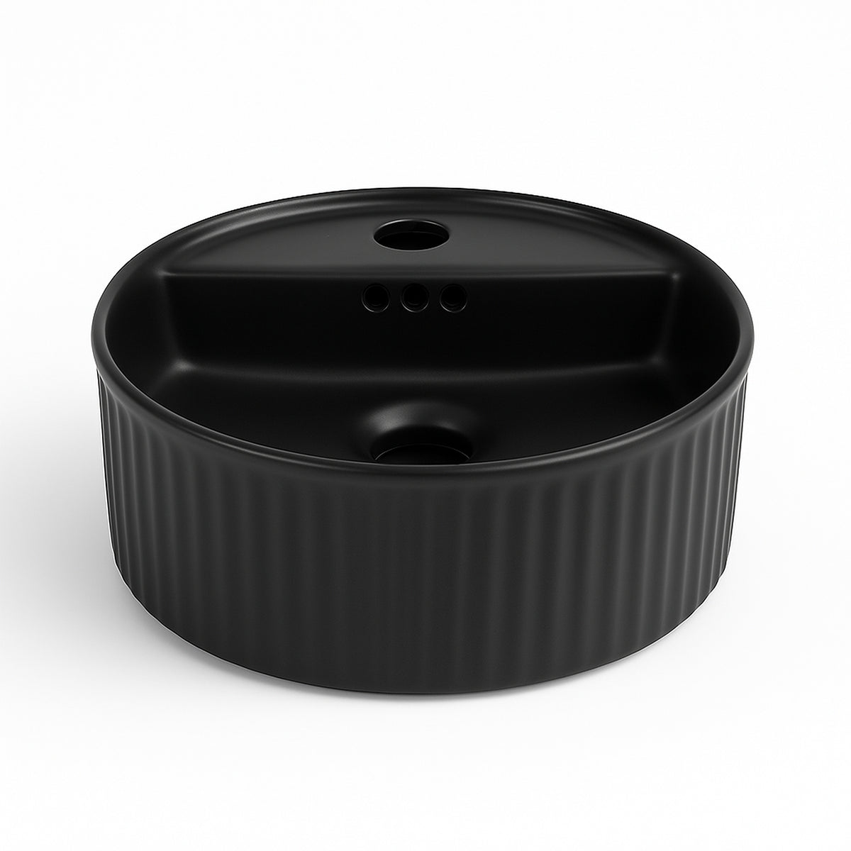 Lavamanos circular negro mate Seul - Thebath