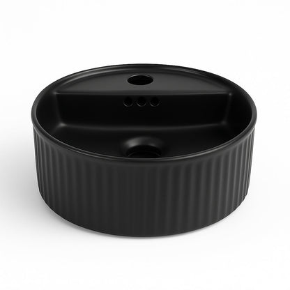 Lavamanos circular negro mate Seul - Thebath