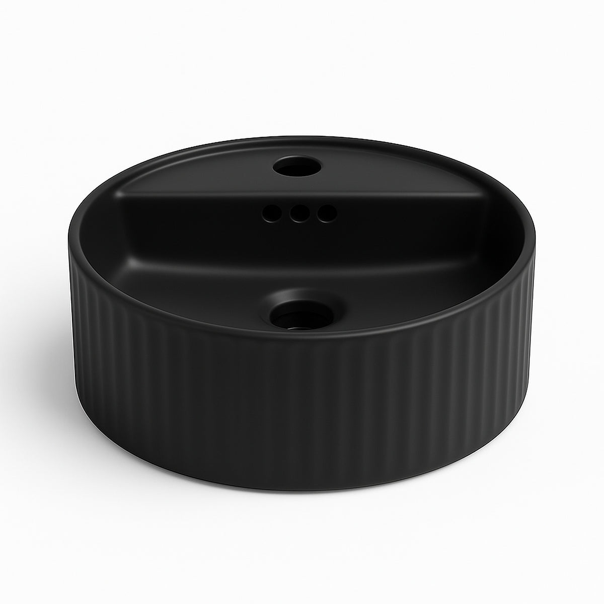 Lavamanos circular negro mate Seul - Thebath
