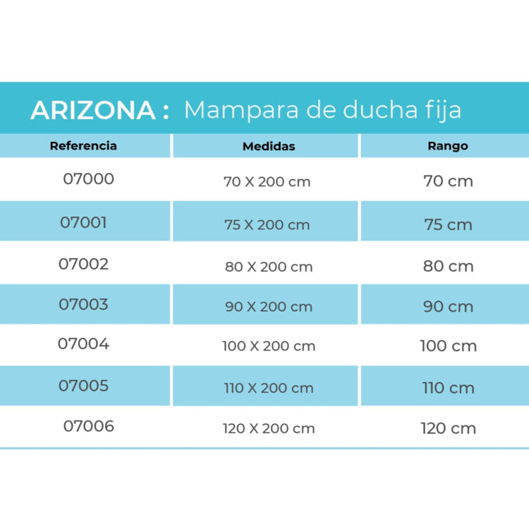 Pare-baignoire fixe Arizona