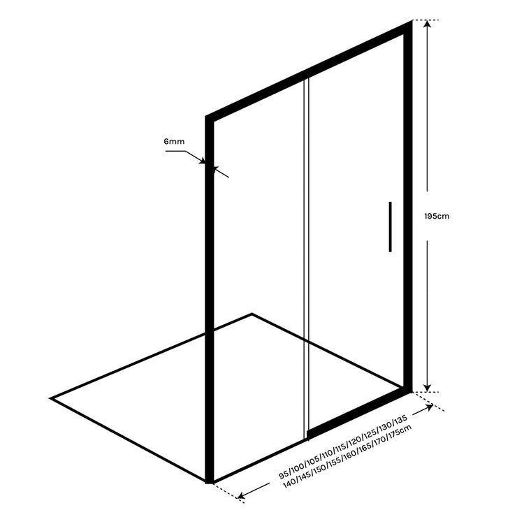 Paroi de douche frontale Florida
