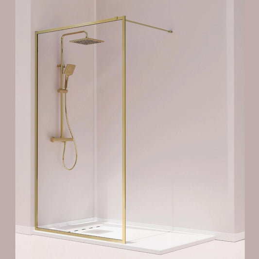 Mampara ducha dorada Fresh