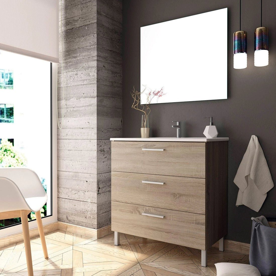Mueble al suelo con patas Parma