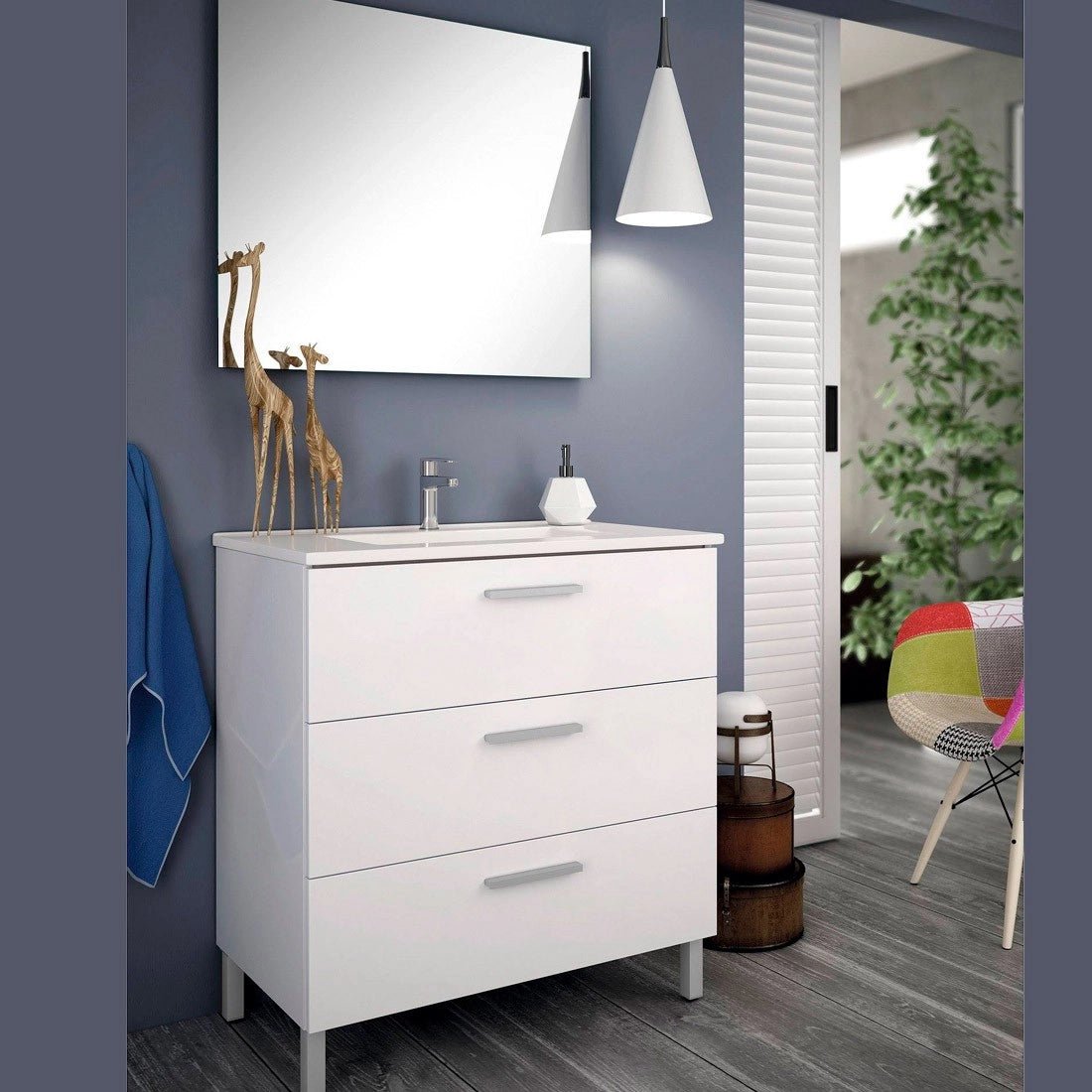 Mueble al suelo con patas Parma