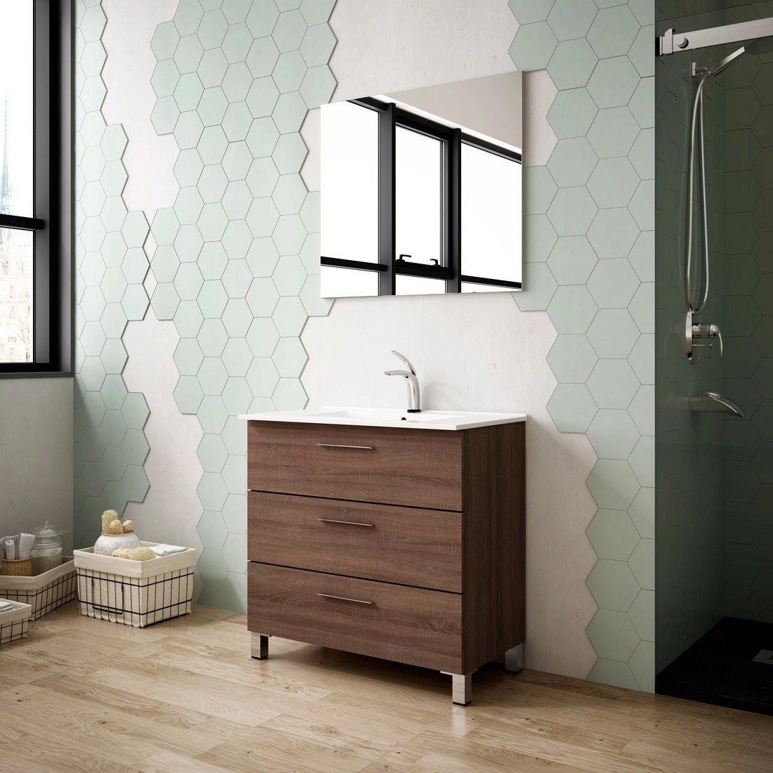 Mueble al suelo con patas Parma