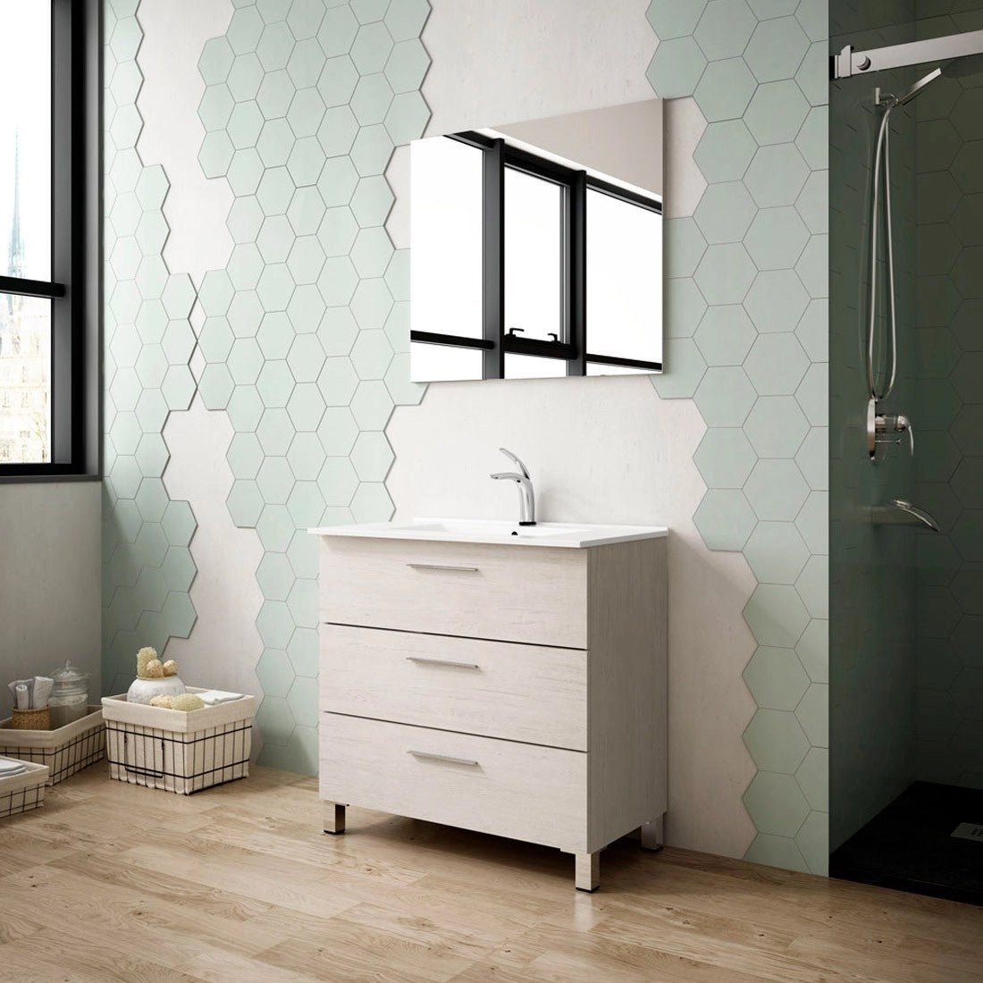 Mueble al suelo con patas Parma