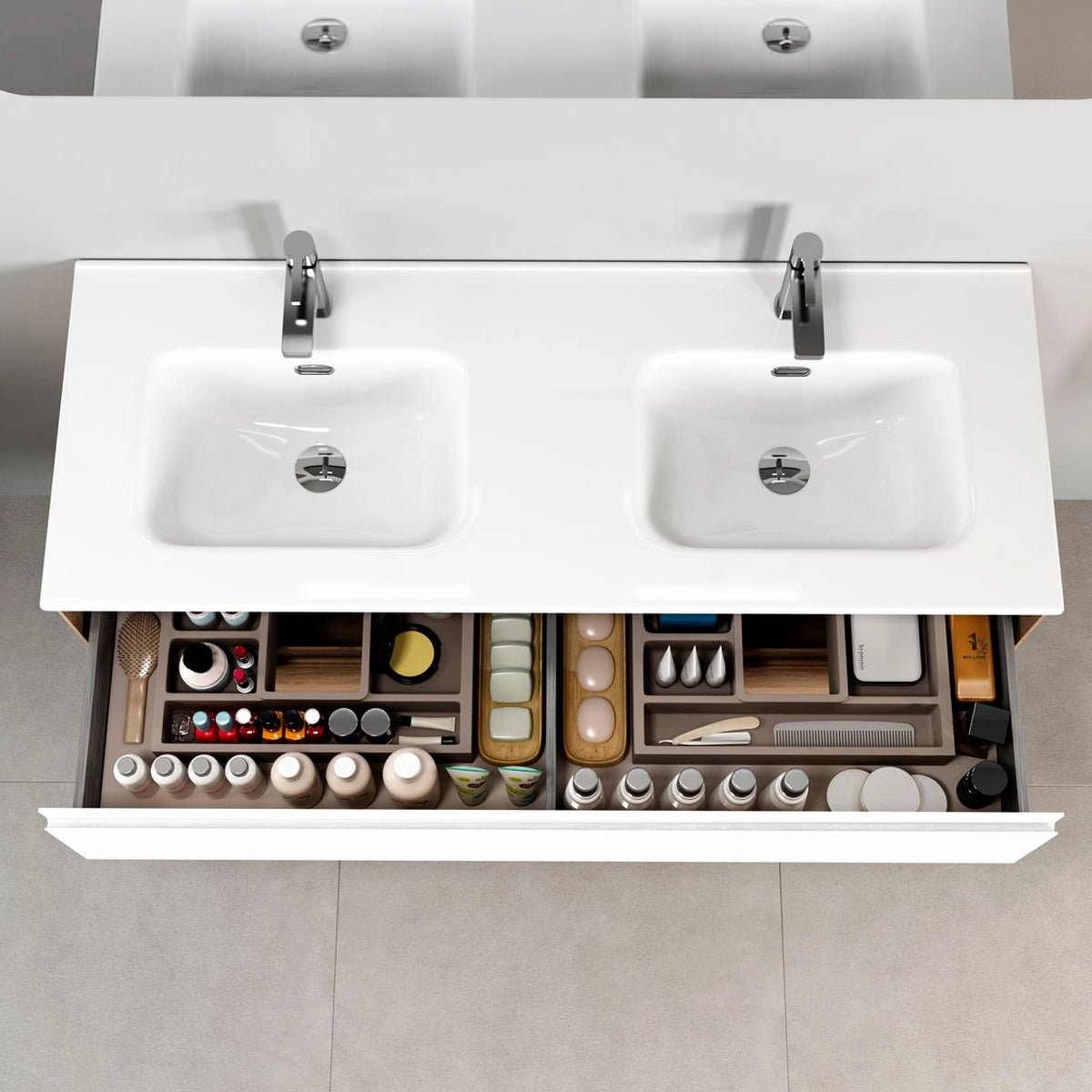Mueble baño colgado doble seno Praga - The Bath