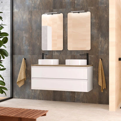 Mueble baño colgado doble seno Praga - The Bath