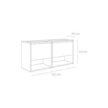Mueble baño con lavabo incluido 2 senos Yera - Thebath