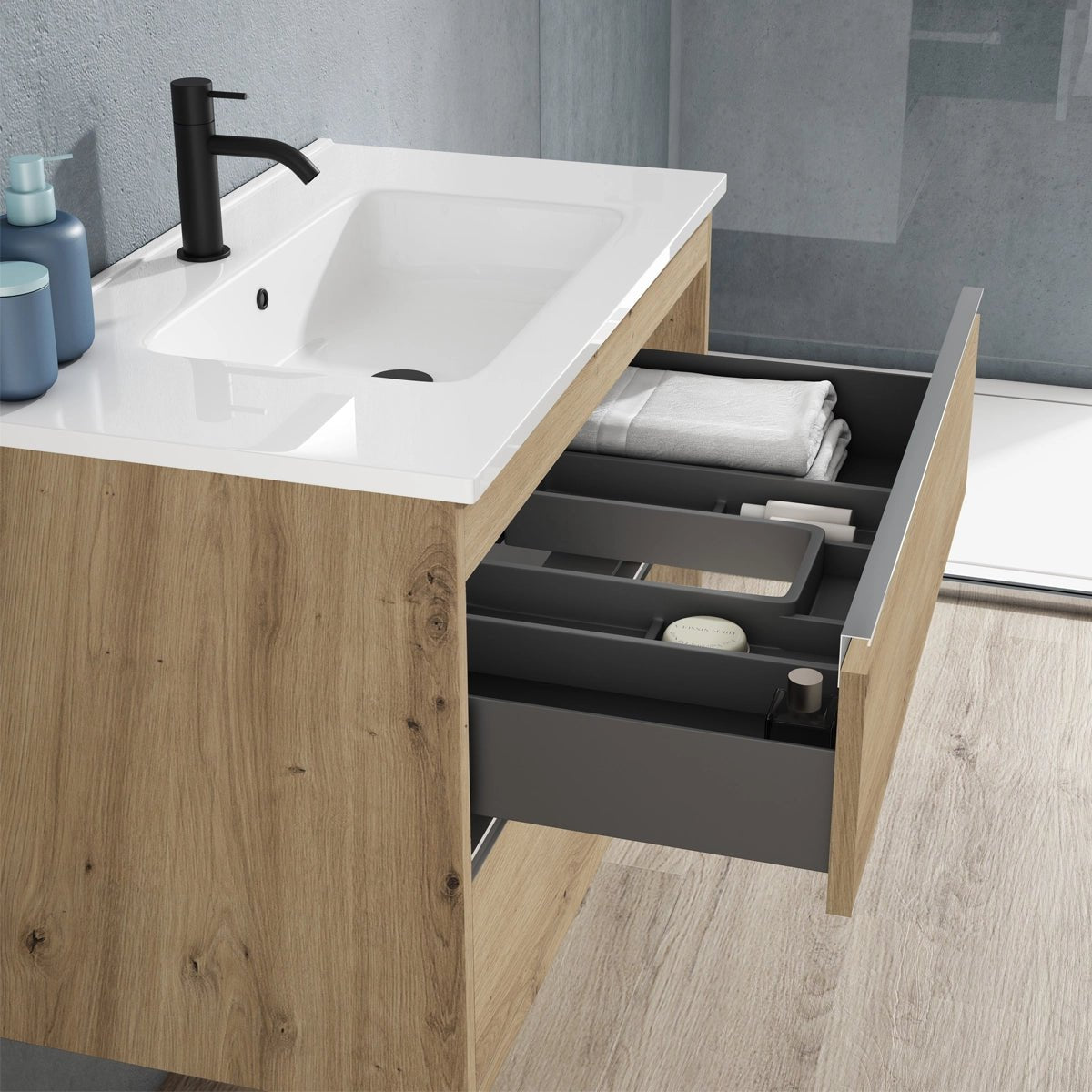 Mueble baño flotante 1 seno Slider - Thebath