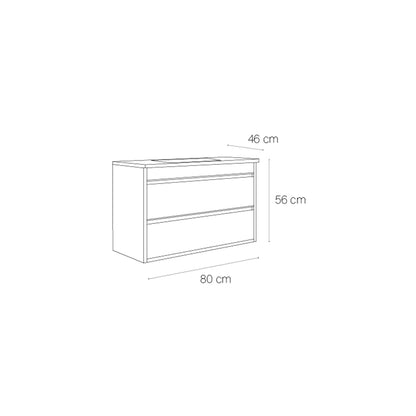 Mueble baño flotante 1 seno Slider - Thebath