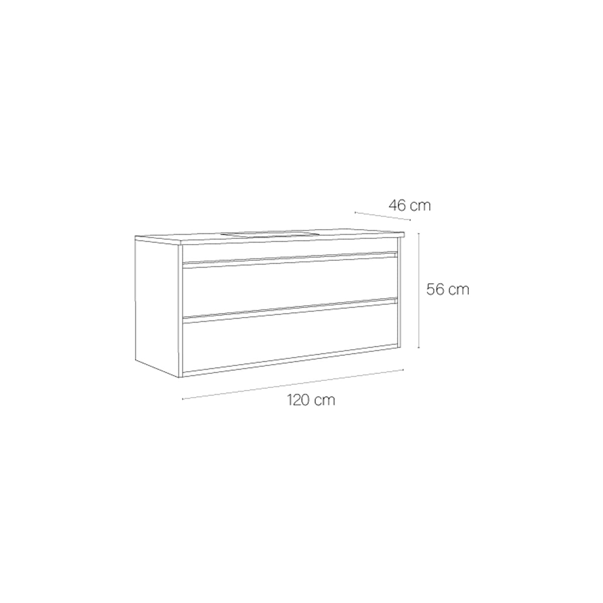 Mueble baño flotante 1 seno Slider - Thebath