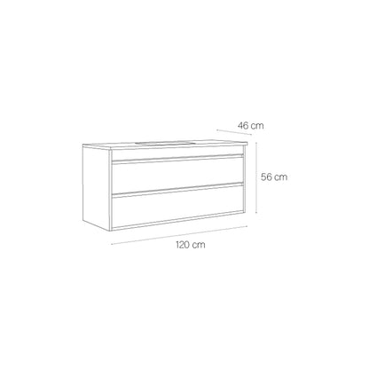 Mueble baño flotante 1 seno Slider - Thebath