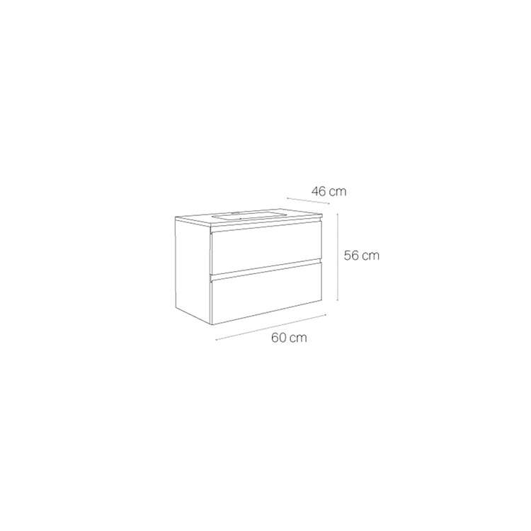 Meuble de salle de bain suspendu Coral