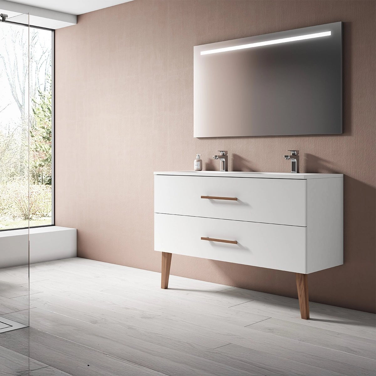 Mueble baño MDF con lavabo Fusta - Thebath