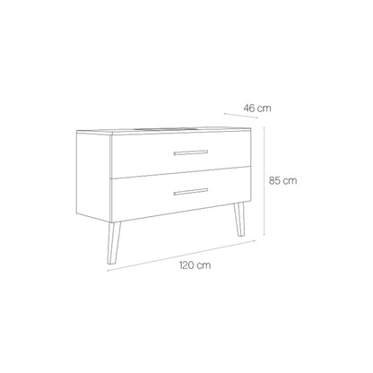Mueble baño MDF con lavabo Fusta - Thebath