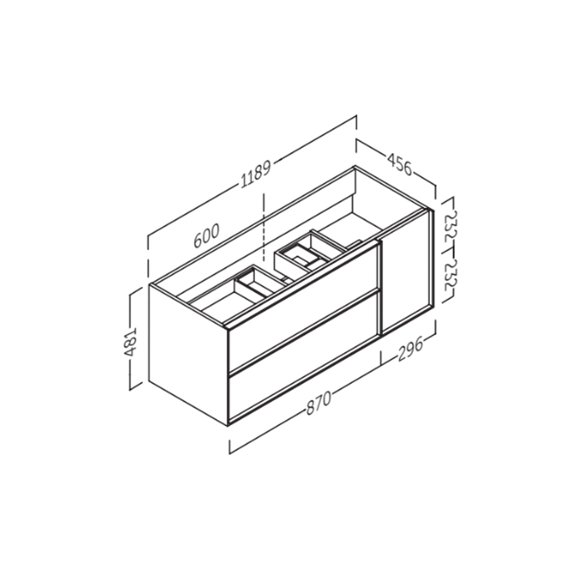 Mueble de baño colgado moderno Oslo - The Bath