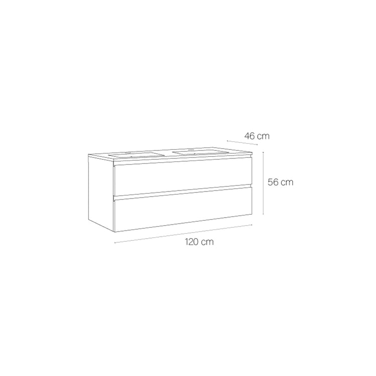 Meuble de salle de bain avec tiroirs Coral