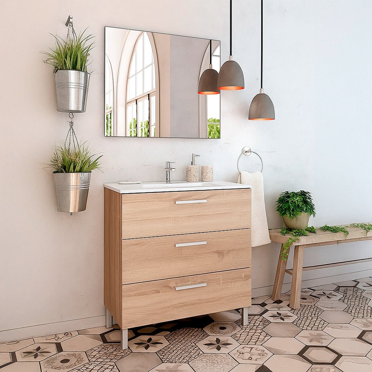 Mueble de baño con patas - Thebath