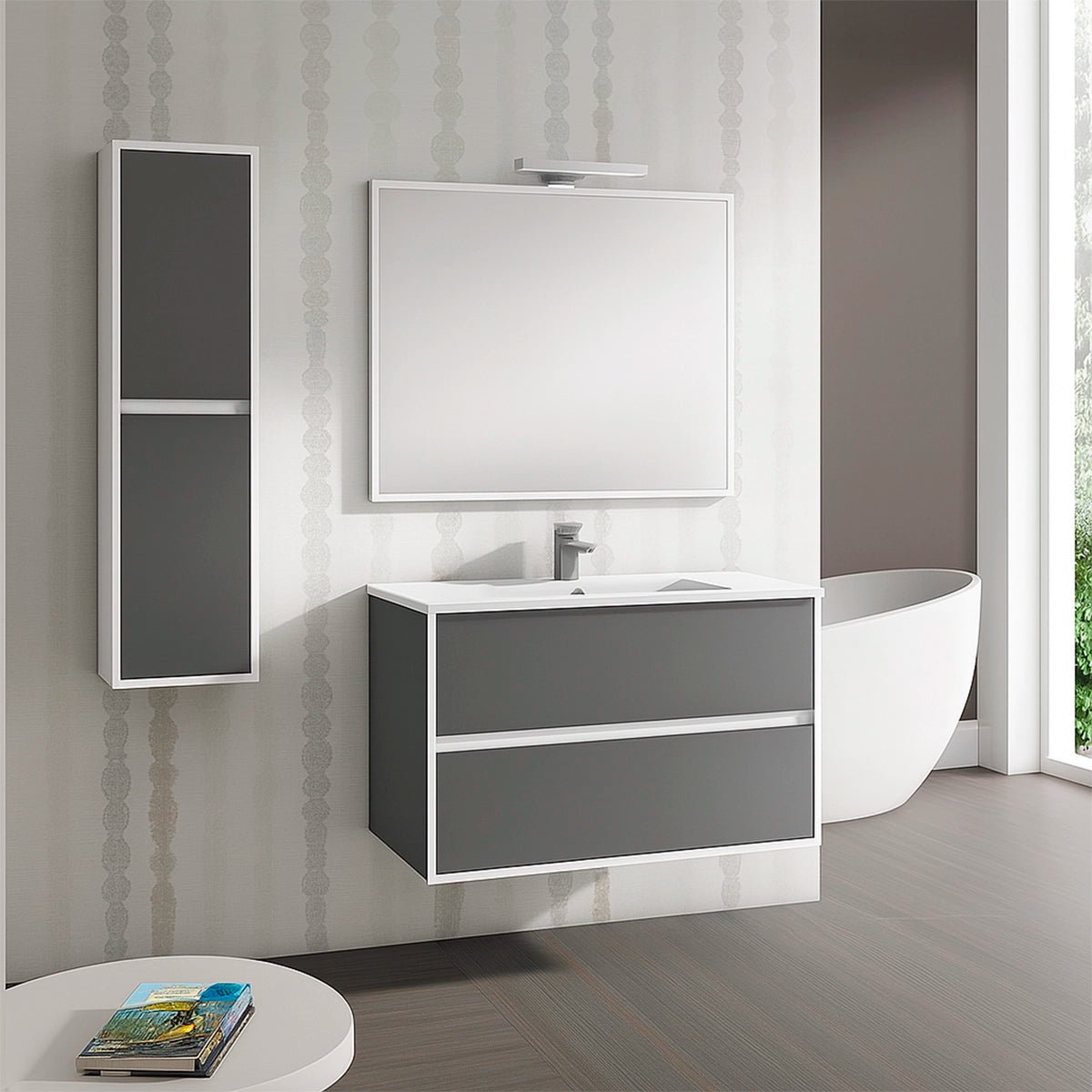 Mueble de baño para colgar Bicolor - Thebath