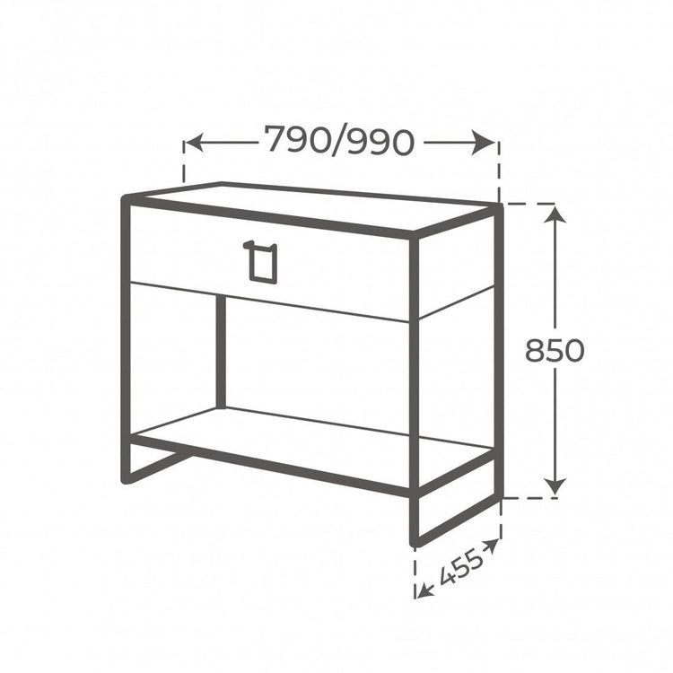 Meuble de salle de bain un tiroir Gorbea