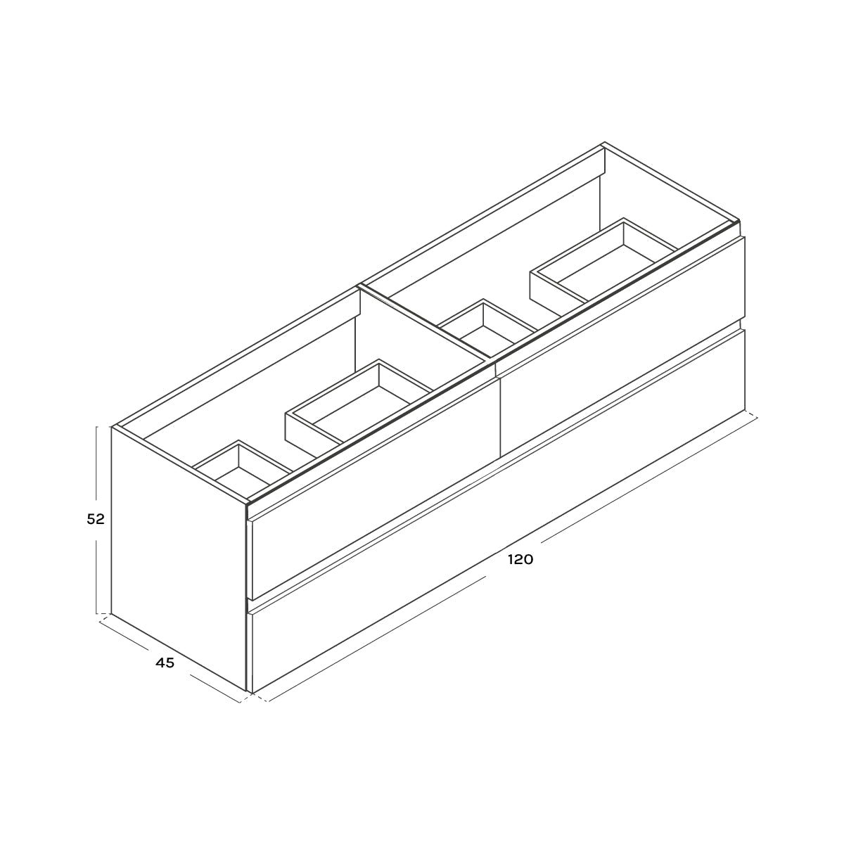 Mueble de lavabo moderno Zahara - The Bath