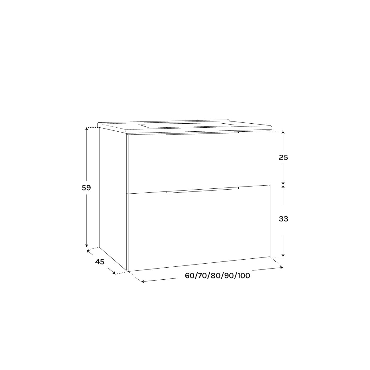Mueble de lavabo suspendido Galsaky - The Bath