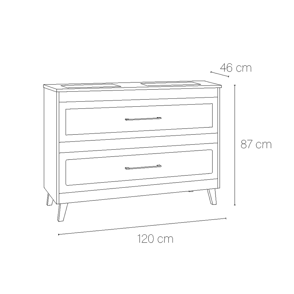 Mueble para baño con cajones Vintage top - The Bath