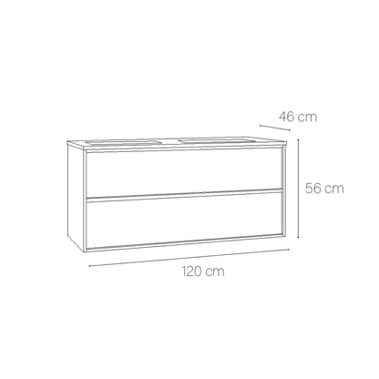 Mueble para baño con lavabo Frame top - The Bath
