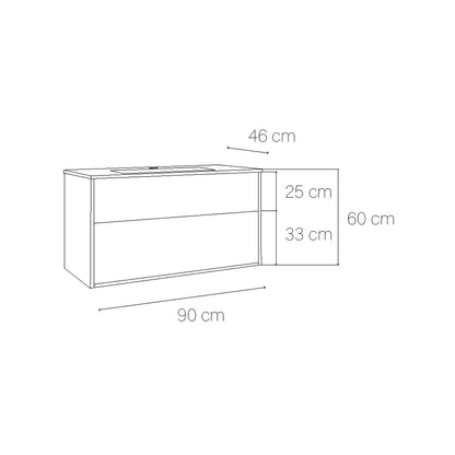 Mueble suspendido cuarto baño Albor - The Bath