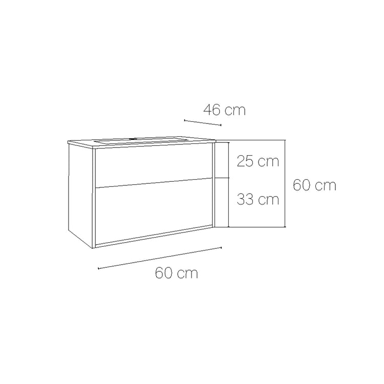 Meuble suspendu salle de bain Albor