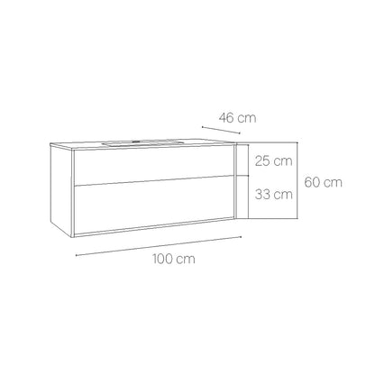 Mueble suspendido cuarto baño Albor - The Bath