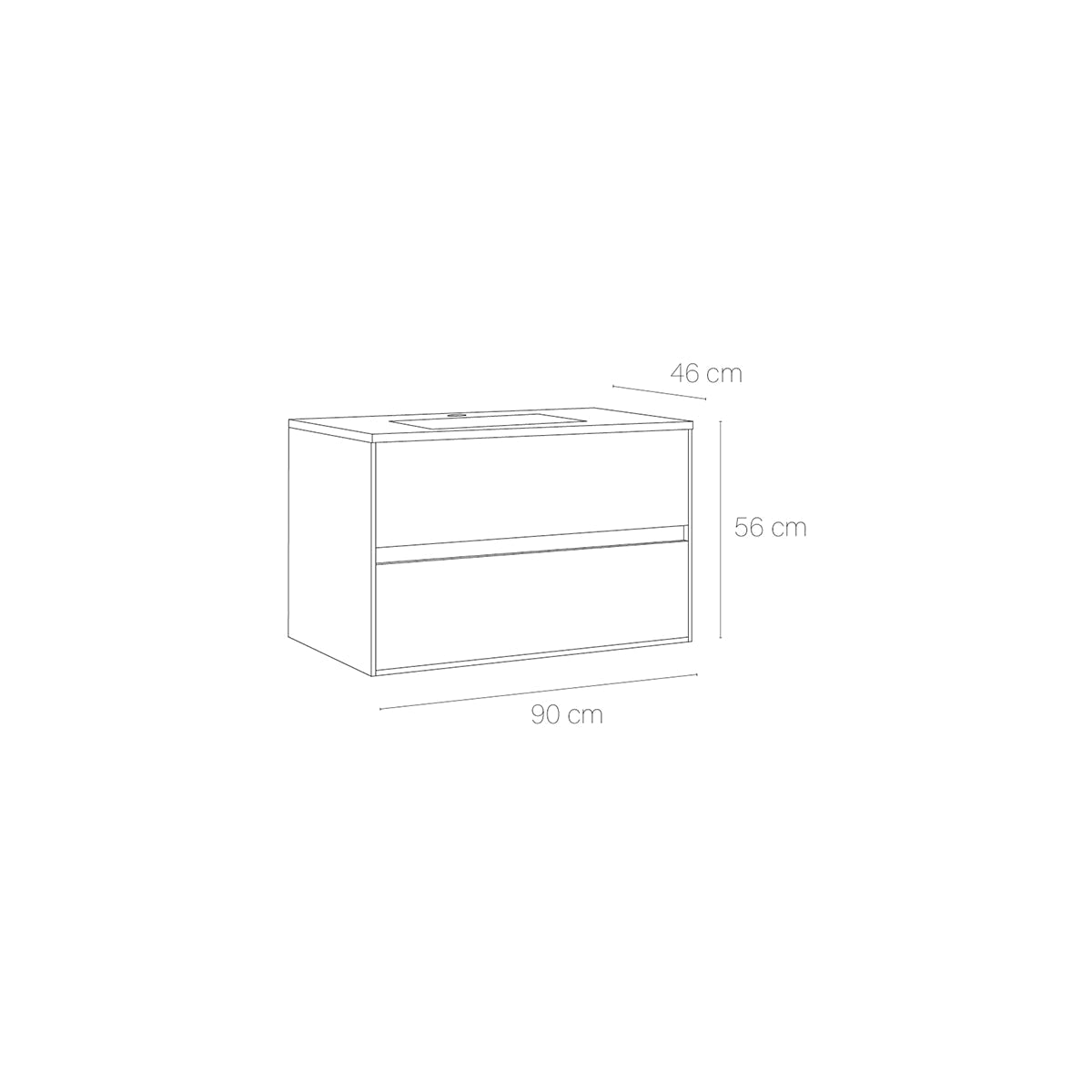 Mueble suspendido para baño Mydesign - Thebath