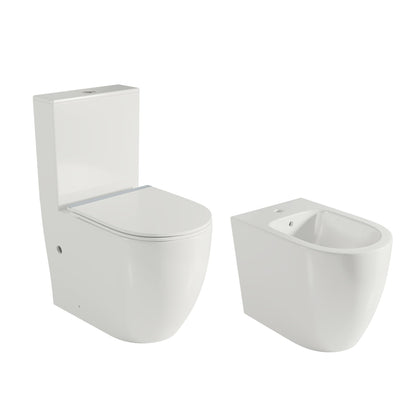 Pack inodoro + bidé blanco mate Elba - The Bath