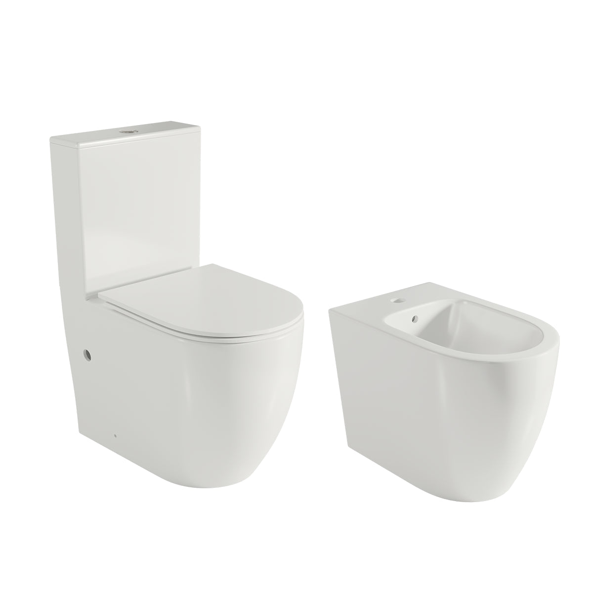 Pack inodoro + bidé blanco mate Elba - The Bath