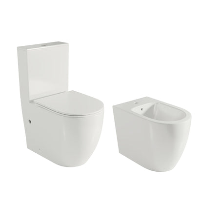 Pack inodoro + bidé blanco mate Elba - The Bath