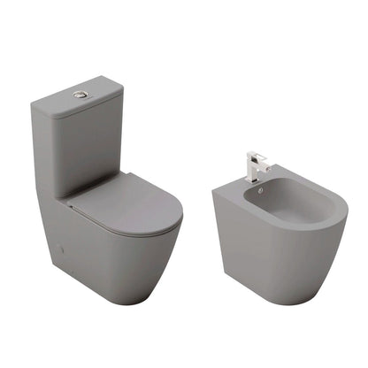 Pack inodoro + bidé gris mate Nápoles - The Bath