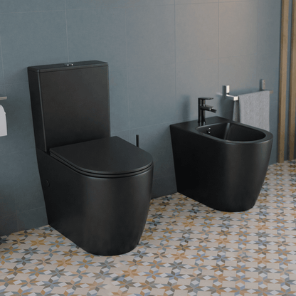 Pack inodoro + bidé negro mate Elba - The Bath