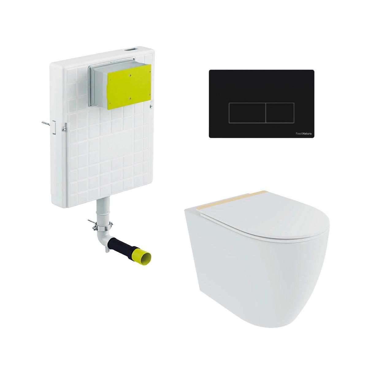 Pack inodoro compacto blanco mate Elba + cisterna empotrada - The Bath