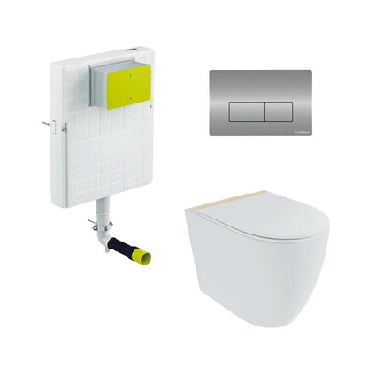 Pack inodoro compacto blanco mate Elba + cisterna empotrada - The Bath