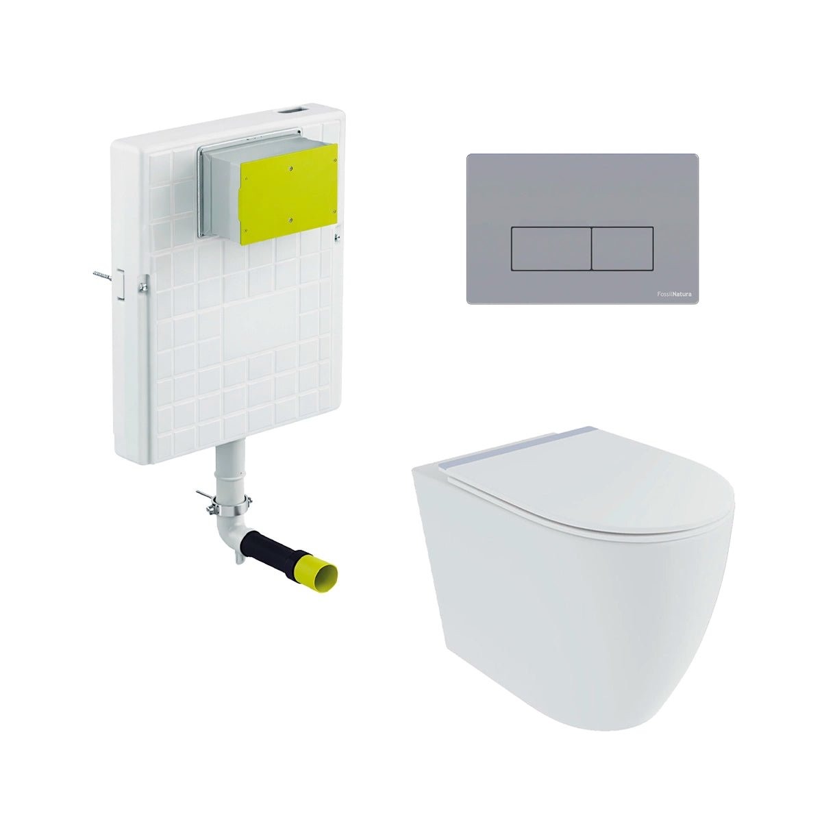 Pack inodoro compacto blanco mate Elba + cisterna empotrada - The Bath