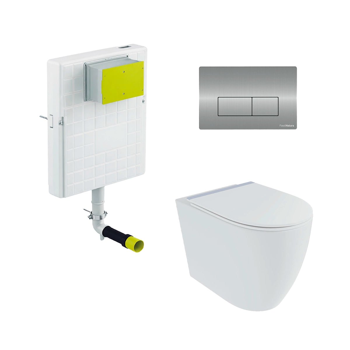 Pack inodoro compacto blanco mate Elba + cisterna empotrada - The Bath