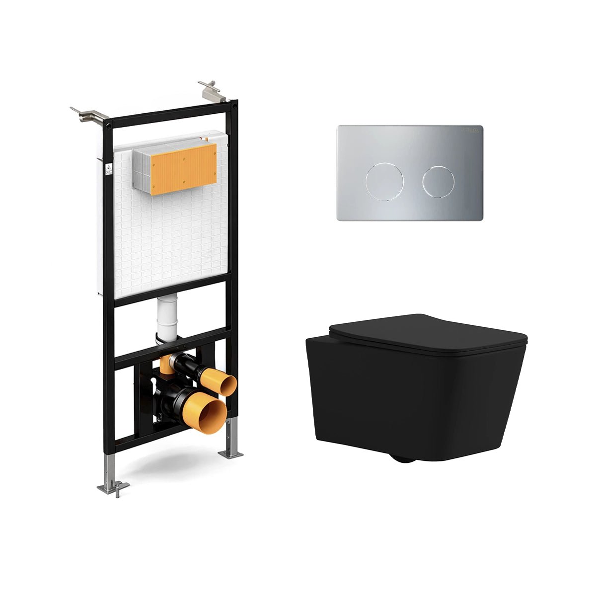 Pack inodoro Florencia mate + cisterna empotrada suspendida - The Bath