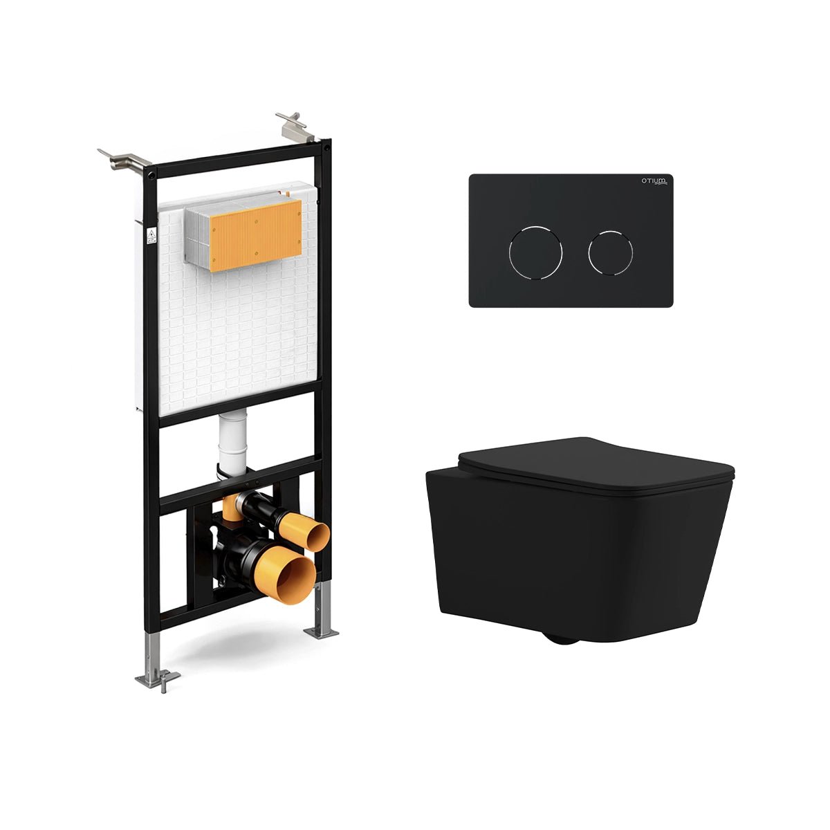 Pack inodoro Florencia mate + cisterna empotrada suspendida - The Bath