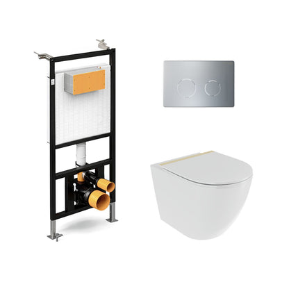 Pack inodoro suspendido Elba blanco brillo + cisterna empotrada - The Bath