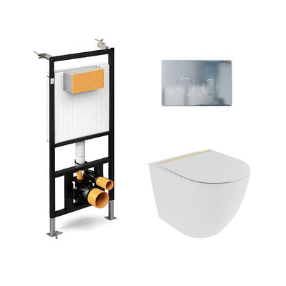 Pack inodoro suspendido Elba blanco mate + cisterna empotrada - The Bath