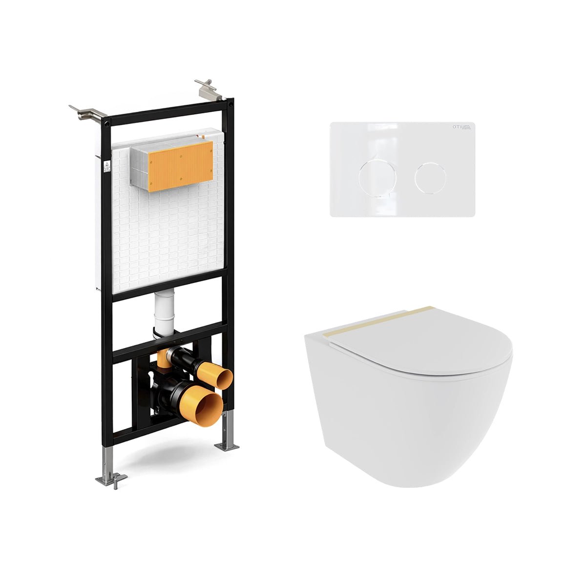 Pack inodoro suspendido Elba blanco mate + cisterna empotrada - The Bath